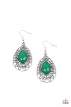 Load image into Gallery viewer, Dream STAYCATION Paparazzi Earring - Green
