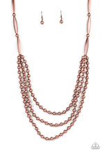 Load image into Gallery viewer, Beaded Beacon Paparazzi Necklace - Copper
