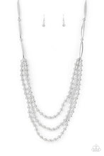 Load image into Gallery viewer, Beaded Beacon Paparazzi Necklace - Silver
