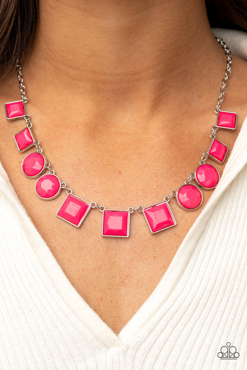 Tic Tac TREND Paparazzi Necklace - Pink