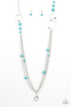 Load image into Gallery viewer, Local Charm Paparazzi Lanyard - Blue - Turquoise Cracked Stone
