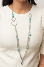 Load image into Gallery viewer, Local Charm Paparazzi Lanyard - Blue - Turquoise Cracked Stone
