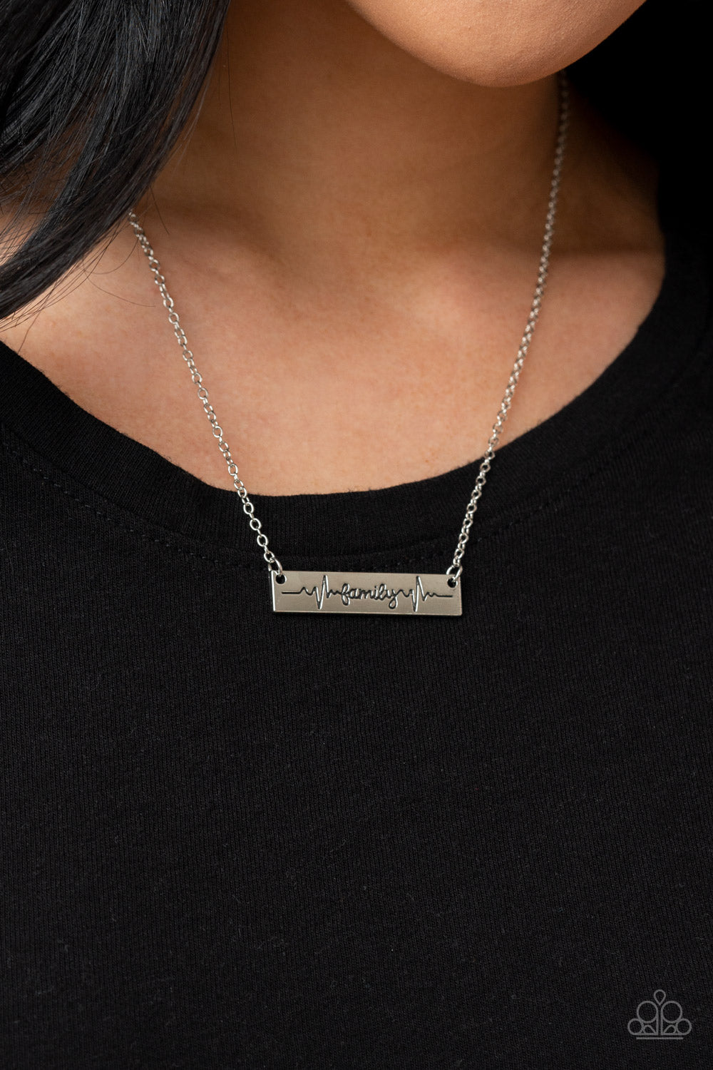 Living The Mom Life Paparazzi Necklace - Silver