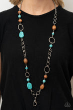 Load image into Gallery viewer, Prairie Reserve Paparazzi Lanyard - Blue - Turquoise - Wooden
