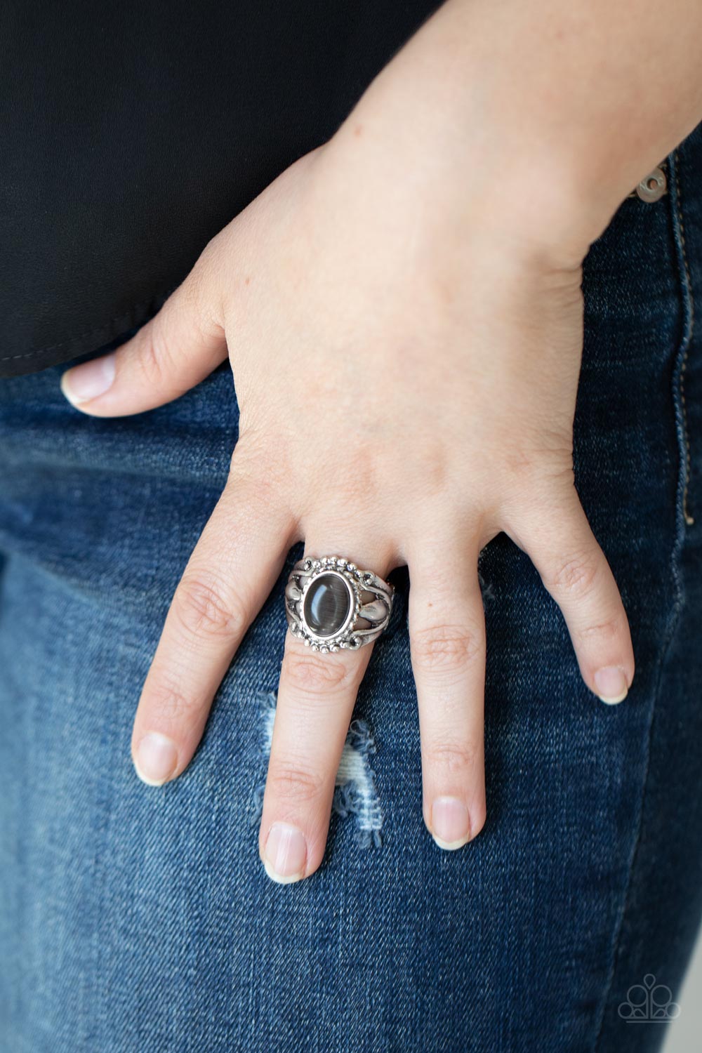 Jubilant Gem Paparazzi Ring - Silver - Moonstone