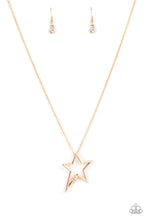 Load image into Gallery viewer, Light Up The Sky Paparazzi Star Necklace - Gold
