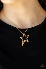 Load image into Gallery viewer, Light Up The Sky Paparazzi Star Necklace - Gold
