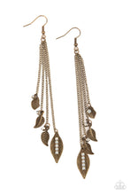 Load image into Gallery viewer, Chiming Leaflets Paparazzi Earring - Brass
