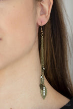 Load image into Gallery viewer, Chiming Leaflets Paparazzi Earring - Brass
