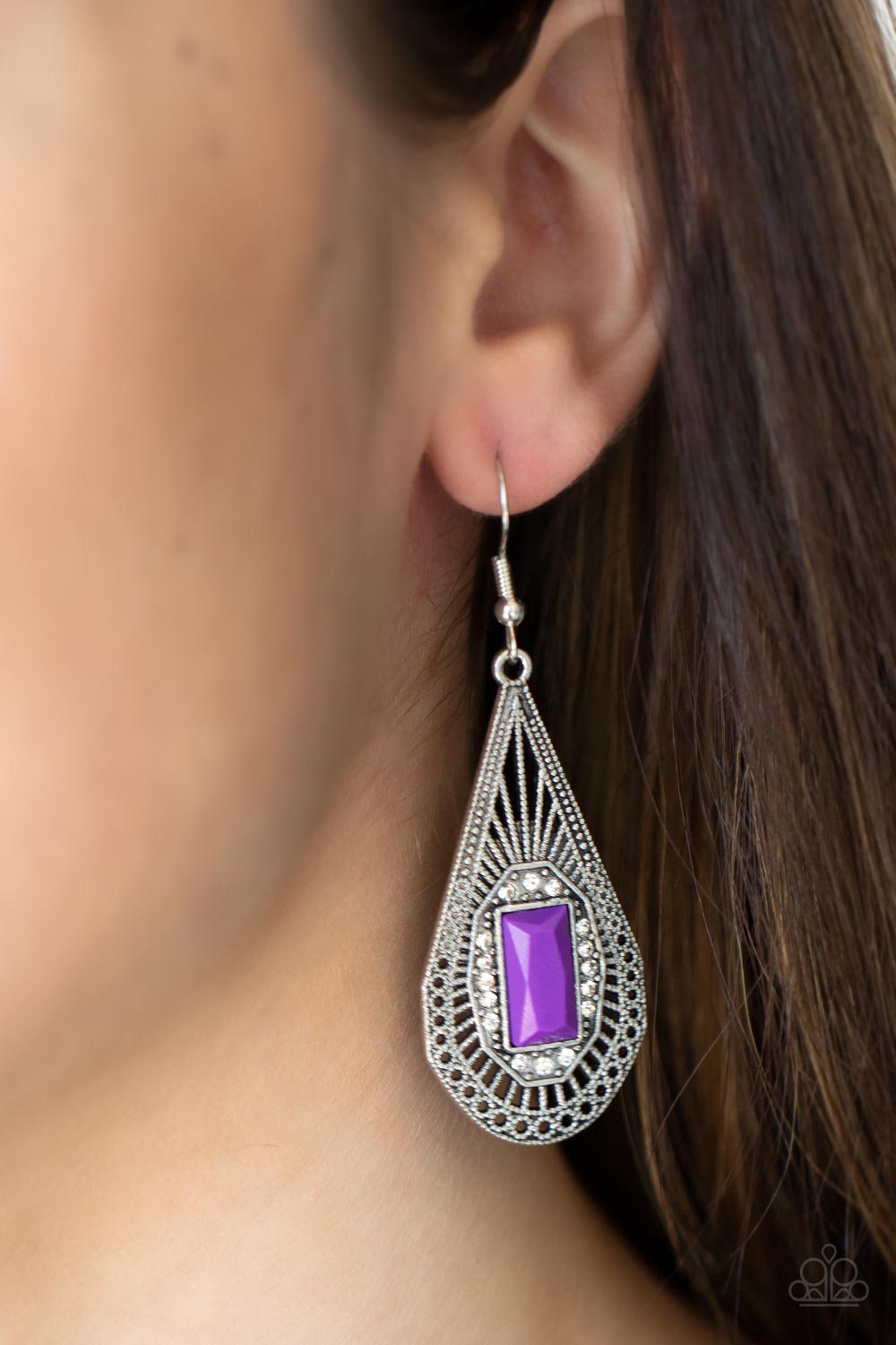 Deco Dreaming Paparazzi Earring - Purple