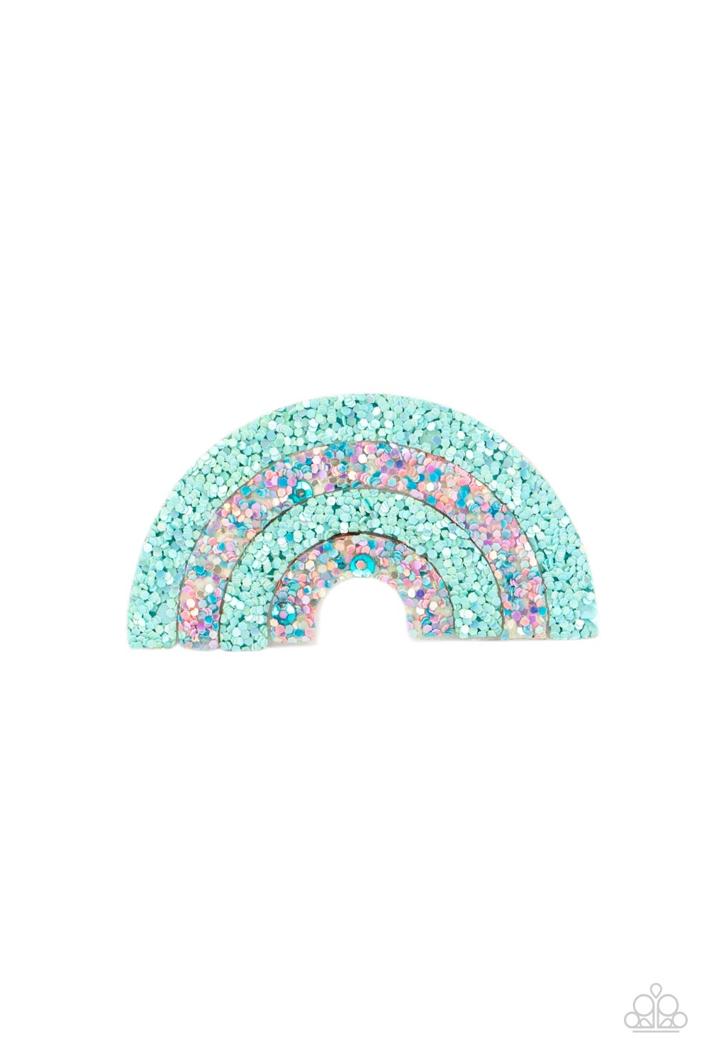 Rainbow Reflections Paparazzi Hair Clip - Blue - Iridescent