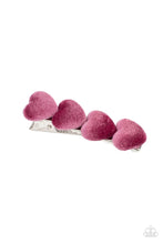 Load image into Gallery viewer, Velvet Valentine Paparazzi Heart Hair Clip - Pink
