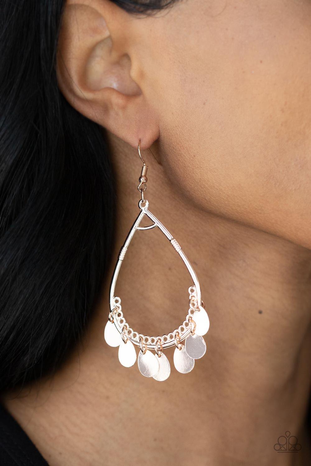 Meet Your Music Maker Paparazzi Earring - Rose Gold