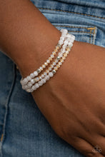 Load image into Gallery viewer, HOW DOES YOUR GARDEN GLOW Paparazzi Bracelet - WHITE
