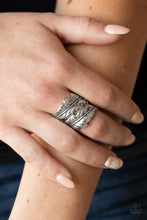 Load image into Gallery viewer, Inner FLIGHT Paparazzi Feather Ring - Silver
