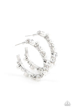 Load image into Gallery viewer, Paparazzi ♥ Let There Be SOCIALITE - White ♥ Earrings - September 2021 LIFE OF THE PARTY
