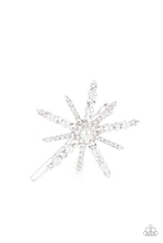 Load image into Gallery viewer, Leading Luminary Paparazzi Snowflake Hair Clip - White
