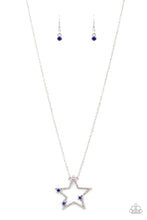 Load image into Gallery viewer, I Pledge Allegiance to the Sparkle Paparazzi  Star Necklace - Blue
