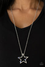 Load image into Gallery viewer, I Pledge Allegiance to the Sparkle Paparazzi  Star Necklace - Blue
