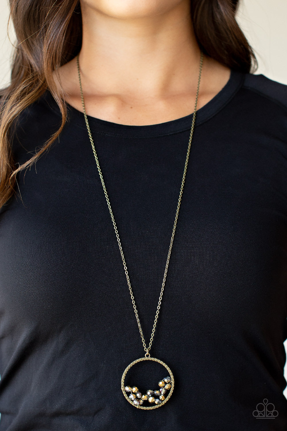 Galactic Glow Paparazzi Necklace - Brass