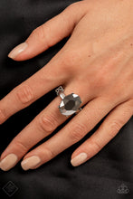 Load image into Gallery viewer, Updated Dazzle Paparazzi Ring - Silver - Hematite - November 2021 Fashion Fix
