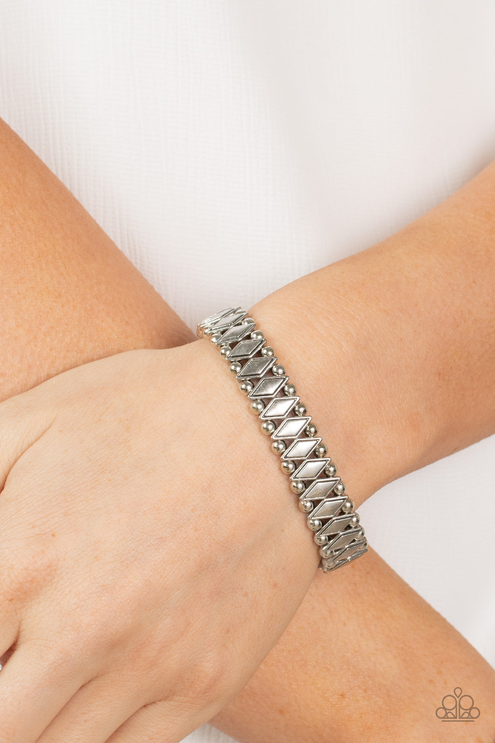 Abstract Advisory Paparazzi Bracelet - Silver
