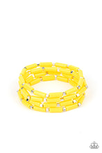 Load image into Gallery viewer, Radiantly Retro Paparazzi Bracelet - Yellow
