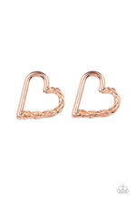 Load image into Gallery viewer, Cupid, Who? Paparazzi Heart Earring - Copper

