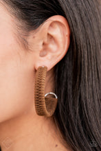 Load image into Gallery viewer, Rural Guru Paparazzi Hoop Earring - Brown - November 2021 Fashion Fix
