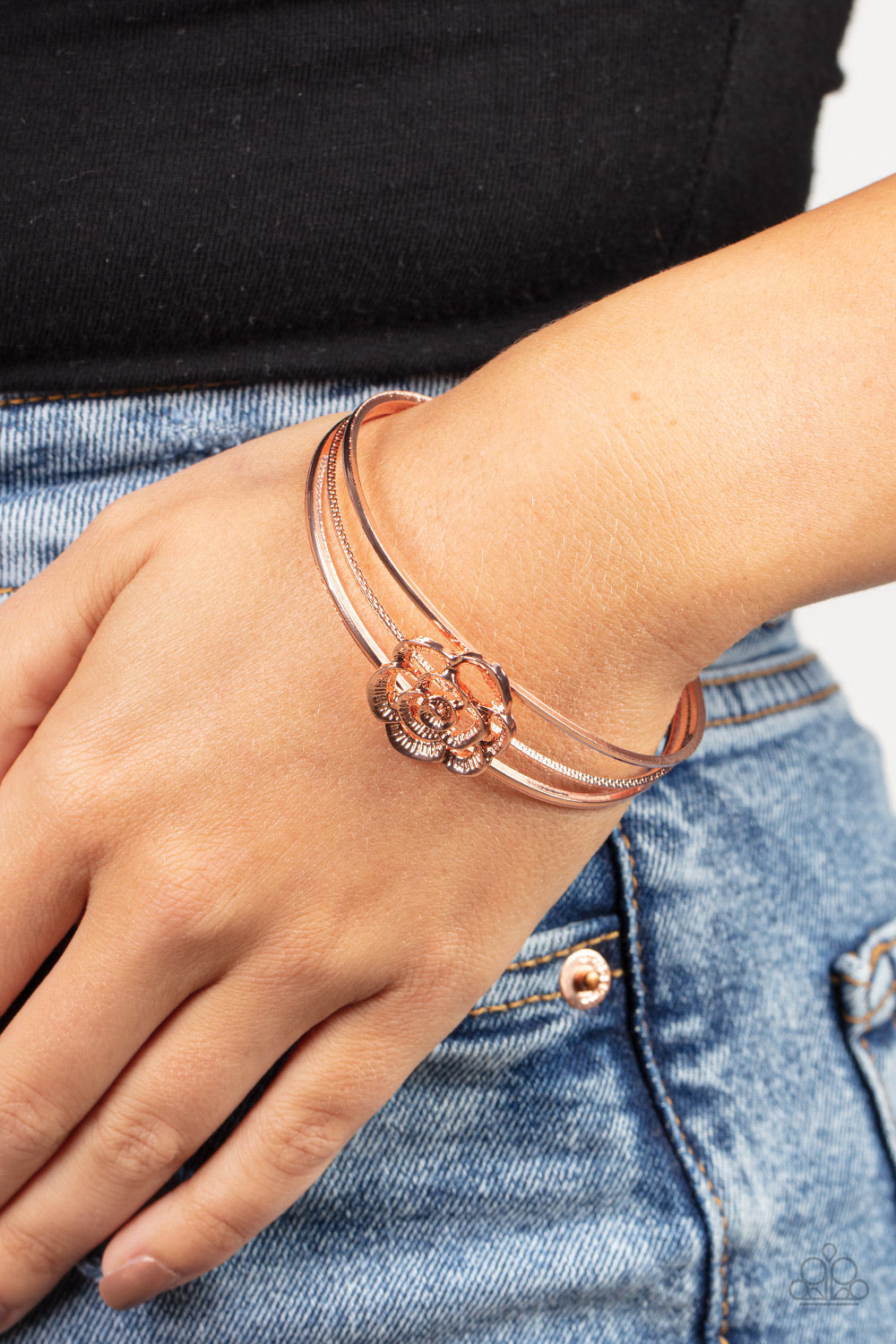 Rosy Repose Paparazzi Cuff Bracelet - Copper