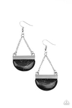 Load image into Gallery viewer, Mesa Mezzanine Paparazzi Earring - Black - Cracked Stone
