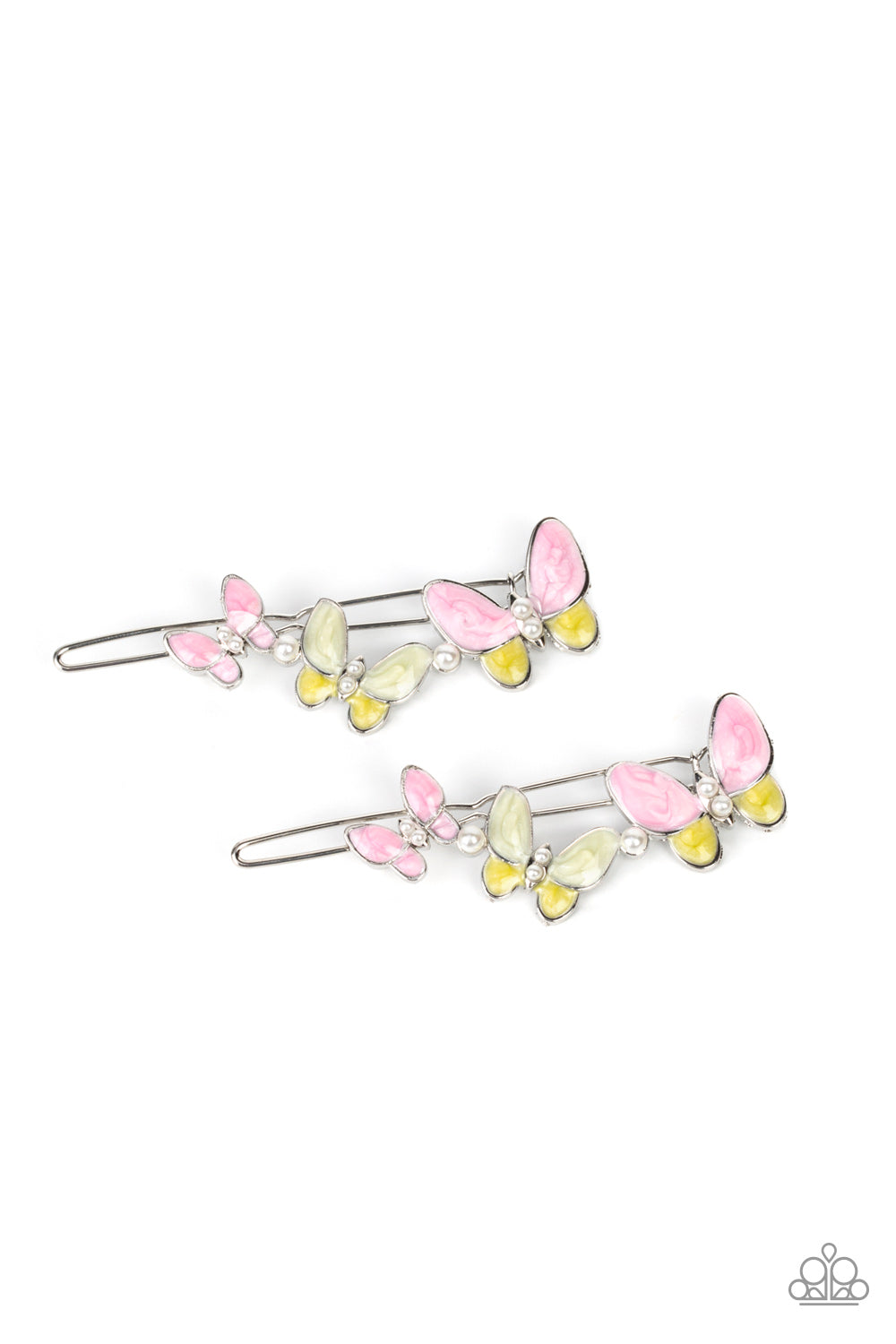 Bushels of Butterflies Paparazzi Hair Clip - Pink