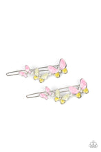 Load image into Gallery viewer, Bushels of Butterflies Paparazzi Hair Clip - Pink
