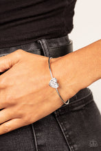Load image into Gallery viewer, Heart of Ice Paparazzi Cuff Bracelet - White
