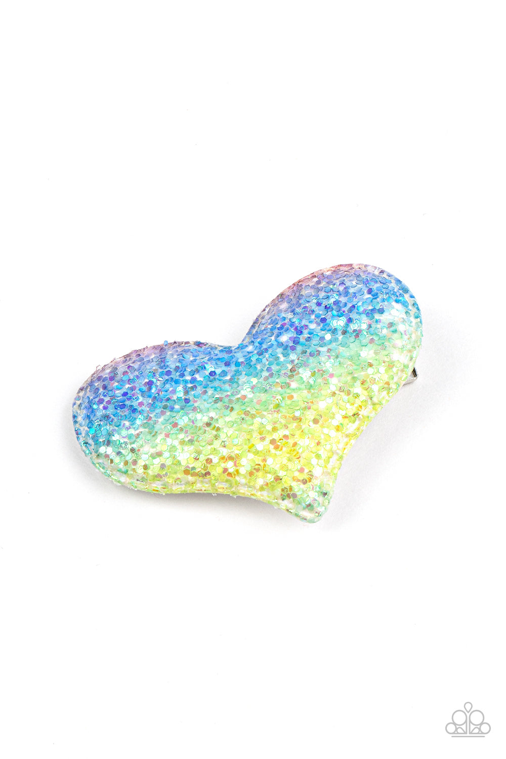 Rainbow Love Paparazzi Heart Hair Clip - Multi