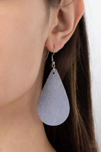 Load image into Gallery viewer, Subtropical Seasons Paparazzi Leather Earring - Silver
