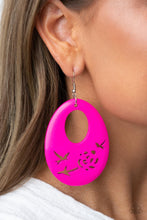 Load image into Gallery viewer, Home TWEET Home Paparazzi Wood Earring - Pink
