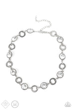 Load image into Gallery viewer, Rhinestone Rollout Paparazzi Choker Necklace - White - December 2021 Fashion Fix
