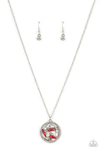 Load image into Gallery viewer, Head-Spinning Sparkle Paparazzi Necklace - Red
