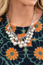 Load image into Gallery viewer, Powerhouse Pose Paparazzi Necklace - White - Pearl - February 2022 Life of the Party
