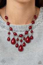 Load image into Gallery viewer, Mediterranean Mystery Paparazzi Necklace - Red - January 2022 Fashion Fix
