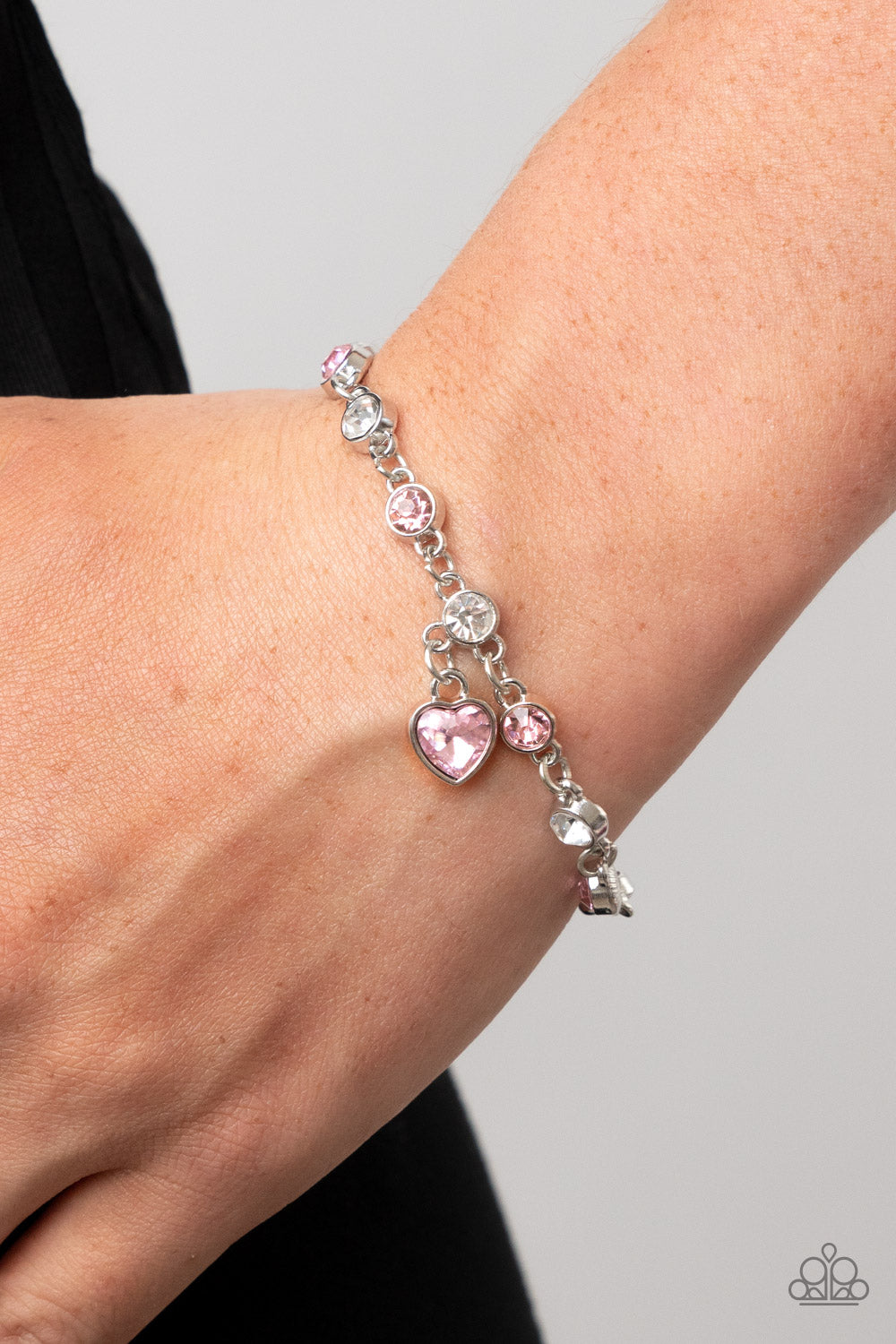 Truly Lovely Paparazzi Heart Bracelet - Pink