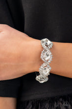 Load image into Gallery viewer, For the Win Paparazzi Hinged Bracelet - White - 2022 EMP Exclusive
