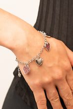 Load image into Gallery viewer, Lusty Lockets Paparazzi Heart Bracelet  - Red
