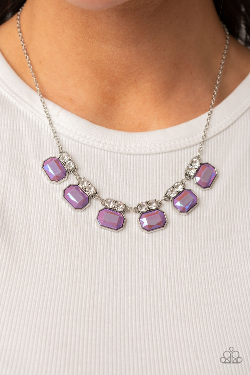 Interstellar Inspiration Paparazzi Necklace - Purple - Iridescent