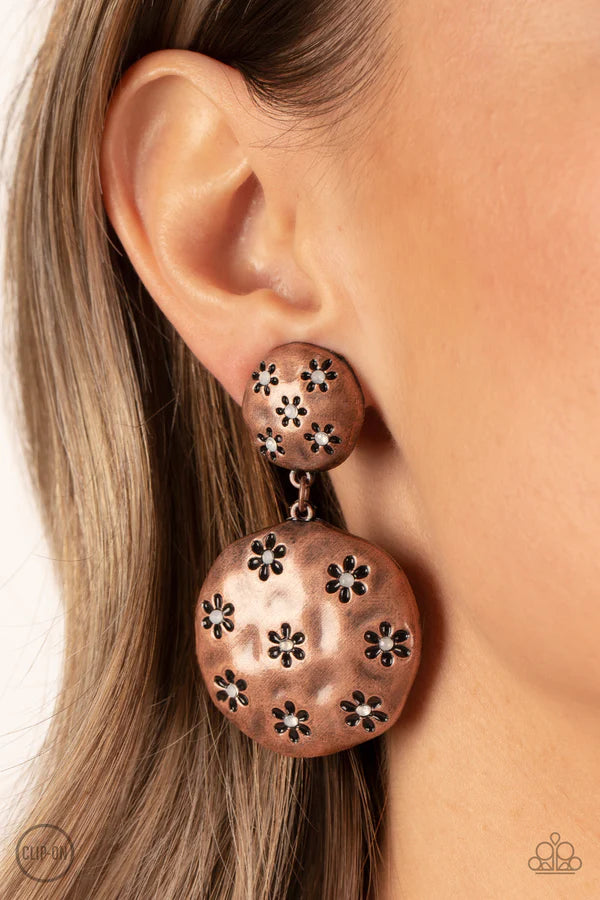 Paparazzi ♥ Industrial Fairytale - Copper ♥ Clip-On Earring