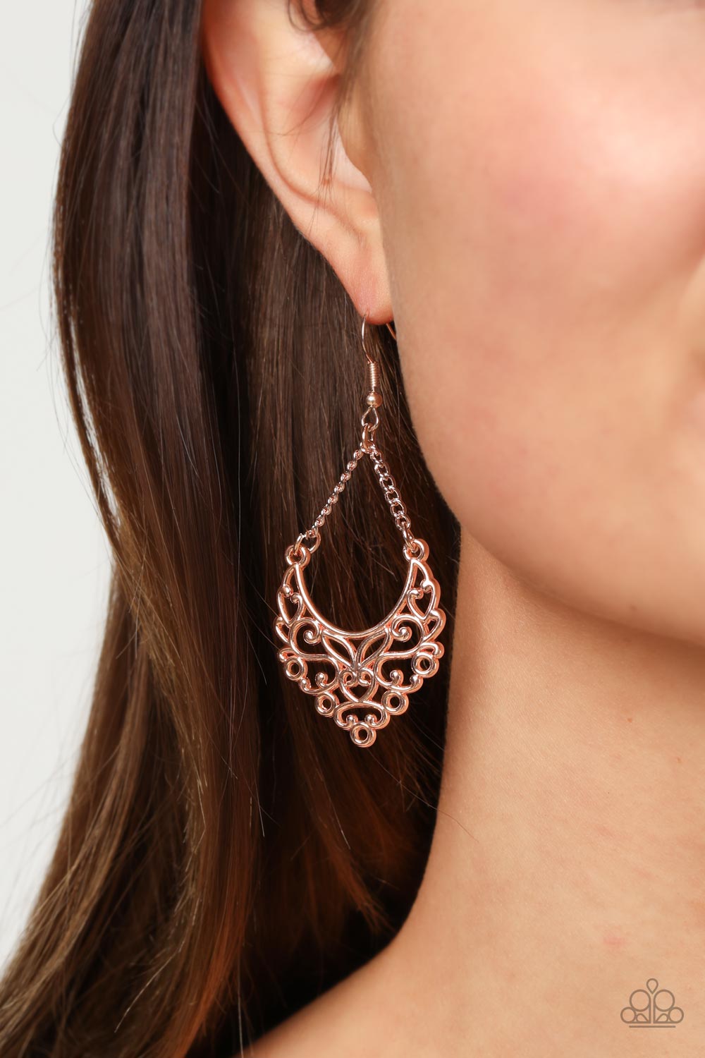 Sentimental Setting Paparazzi Earring - Rose Gold
