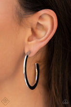 Load image into Gallery viewer, Learning Curve Paparazzi Hoop Earring - Silver - August 2022 Fashion Fix
