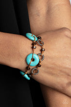 Load image into Gallery viewer, Quarry Quandary Paparazzi Bracelet - Blue - Turquoise
