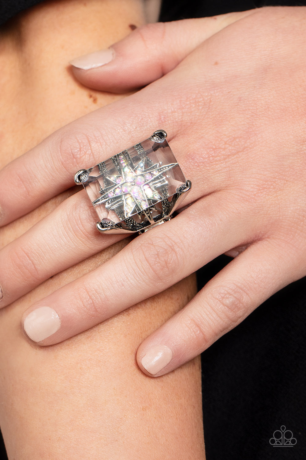 Starry Serenity Paparazzi Ring - Multi - Iridescent